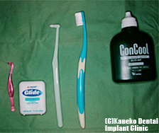 ウレタンコーティング歯間ブラシ、デンタルフロス、ワンタフトブラシ、歯ブラシ、クロルヘキシジン含嗽液